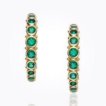 Load image into Gallery viewer, 18K Eternity Hoop Earrings